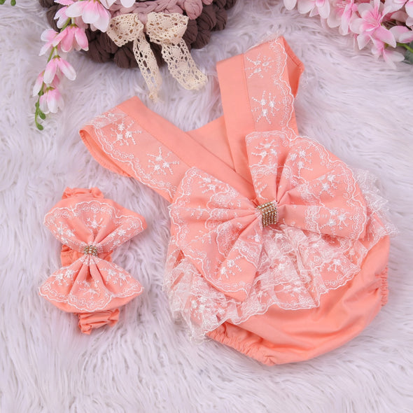 Alba Coral/Rose Romper