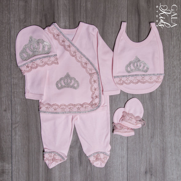 Crown Newborn Set ( Pink)