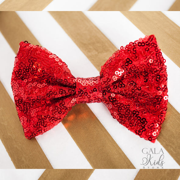 Cherry-Red Bow Headpiece