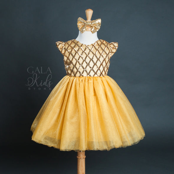 Emily Gold Dress